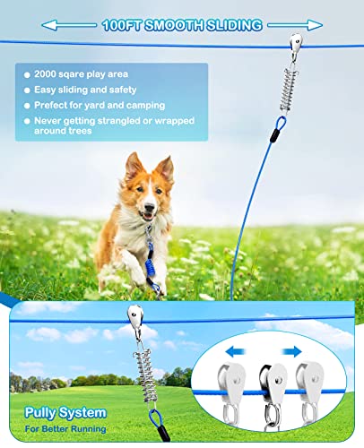 Duckygoo Leash in 100 FT,125LBS, Blue