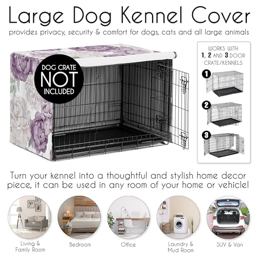 Sweet Jojo Designs Animal Cage in 42.0"L x 30.0"W x 28.5"H, Purple and Ivory Peony