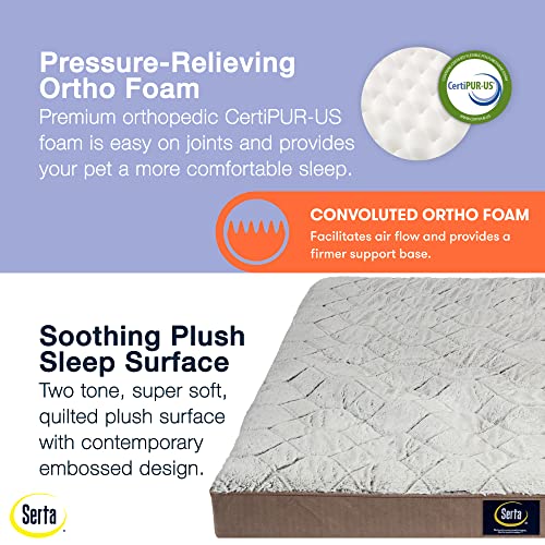 Serta Pet Bed Mat in Large, Chocolate Brown
