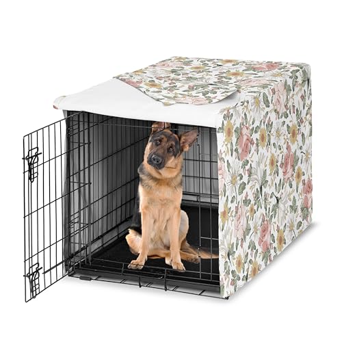 Sweet Jojo Designs Animal Cage in 48.0"L x 32.5"W x 30.5"H, Vintage Floral Pink and Green