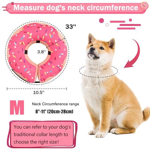 Cneo Animal Recovery Collar Cone in M（neck 8"-11"）, Pink