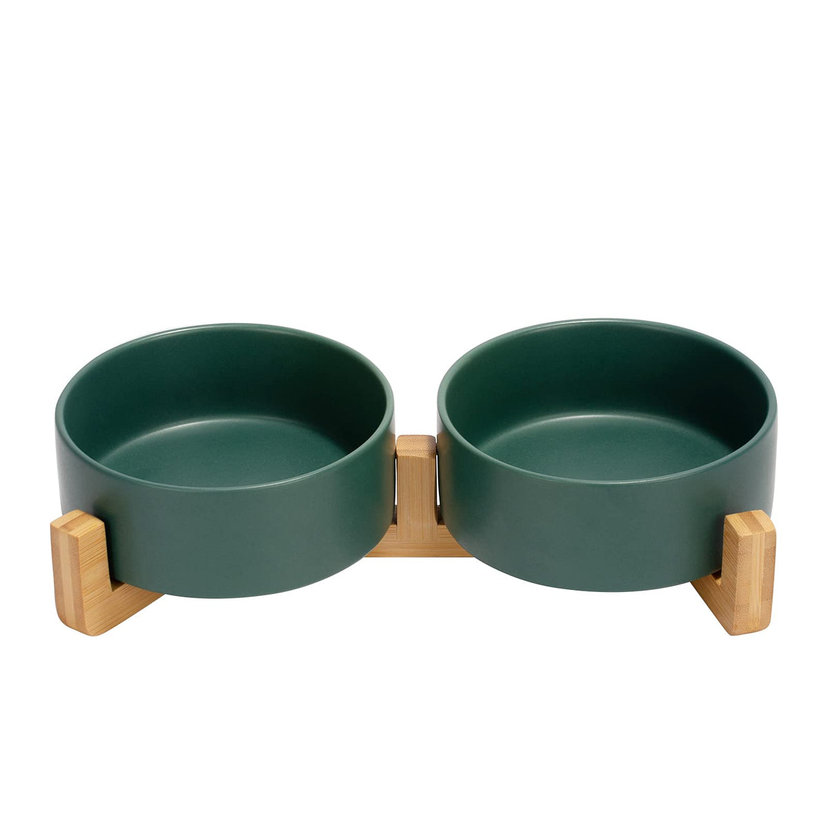 SPUNKYJUNKY Pet Feeder in 1.7 cups, Green × 2