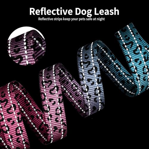 kazazoo Leash in Adjustable (5.5Ft To 8.5Ft), Pink Leopard