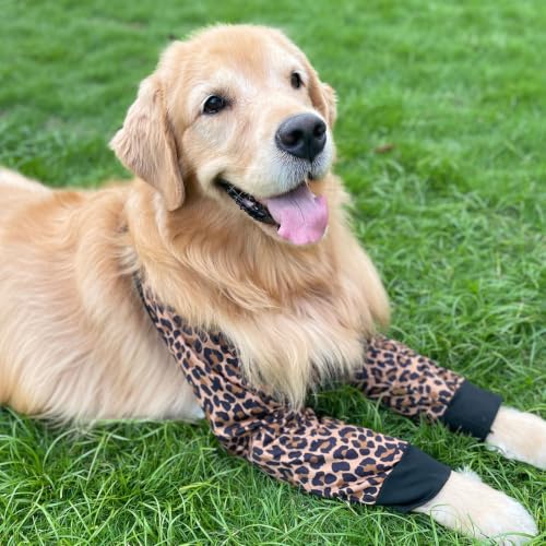 Harikaji Pet Supplies in L-Length 9'' Girth<8.2'', Brown Leopard (Pad Upgrade)