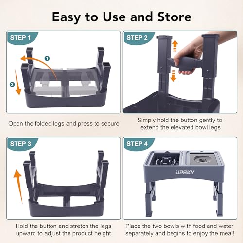 UPSKY Pet Feeder in F-3 in 1 Blue