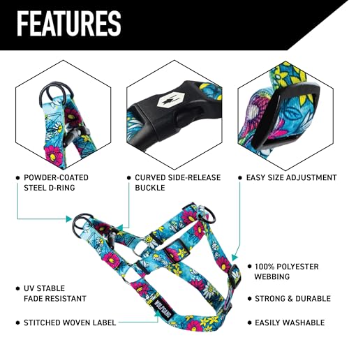 Wolfgang Man & Beast Animal Harness in Small (5/8 Inch x 12-18 Inch), LazyDaisy Print