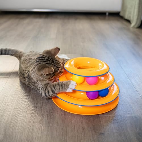 Catstages Pet Toy in One-Size, Tower Of Tracks