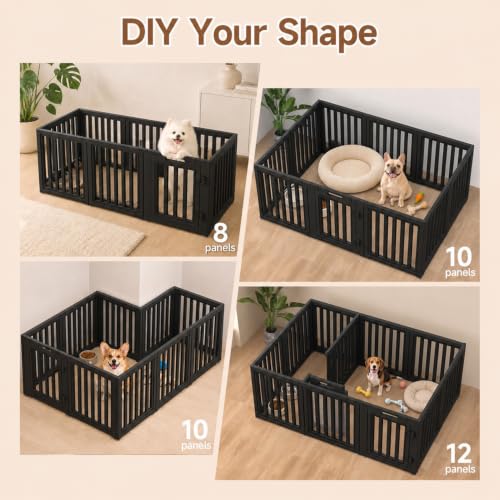 everfront Pet Playpen in 24", Black