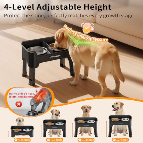 URPOWER Pet Feeder in Medium, Black