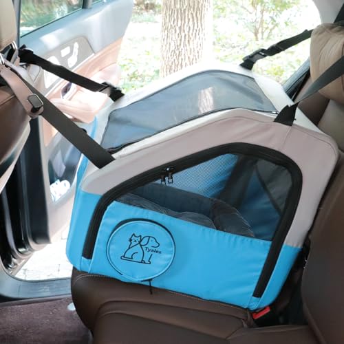 Tyalez Animal Carrier in 19"L x 19"W x 17"H, Blue,Grey