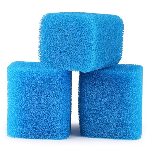 fishkeeper Pet Supplies in Replacement Sponge 3PCS, Blue