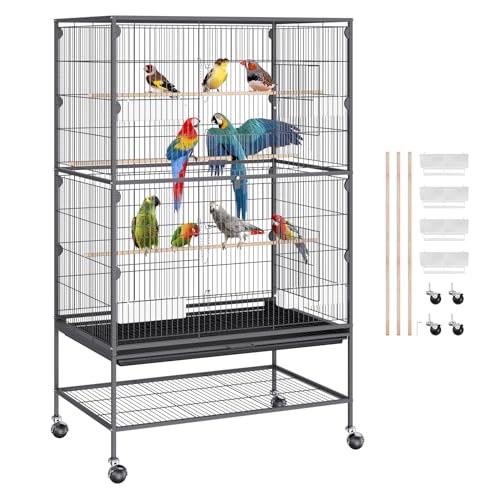 VEVOR Animal Cage in 31.1"L x 20.1"W x 52.0"H, Black