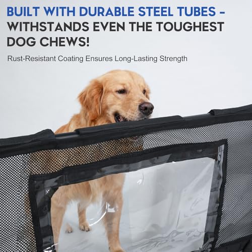 GEVINFA Pet Supplies in 52" Wide Dog Car Barrier, Black