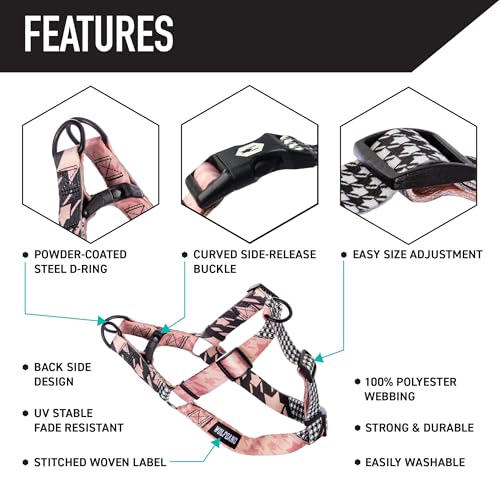 Wolfgang Man & Beast Animal Harness in Small (5/8 Inch x 12-18 Inch), HoundsPink Print