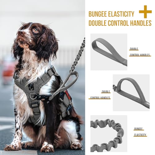 ONETIGRIS Leash in 85cm-118cm/33.5in-46.5in, Grey