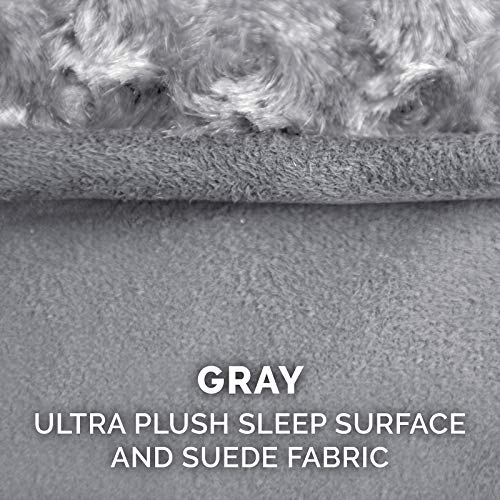 Furhaven Pet Bed Mat in Large, Ultra Plush (Gray)
