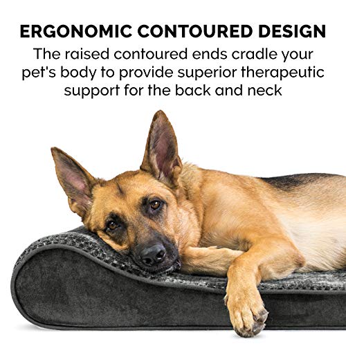 Furhaven Pet Bed Mat in Large, Minky Plush & Velvet (Gray)