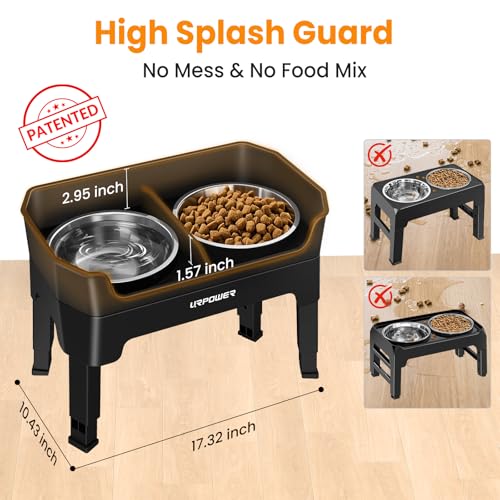 URPOWER Pet Feeder in Large, Black