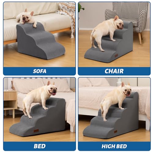 aodisman Animal Stair in Standard 3-Step 15.7"H, Grey