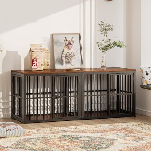 Lyromix Animal Cage in 33.1"L x 22.1"W x 26.0"H, Walnut