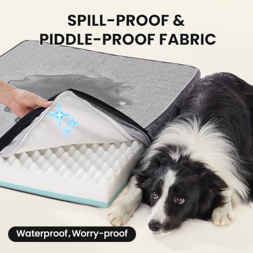 OhGeni Pet Bed Mat in 36" x 27" x 3.54" W, 01-Gray