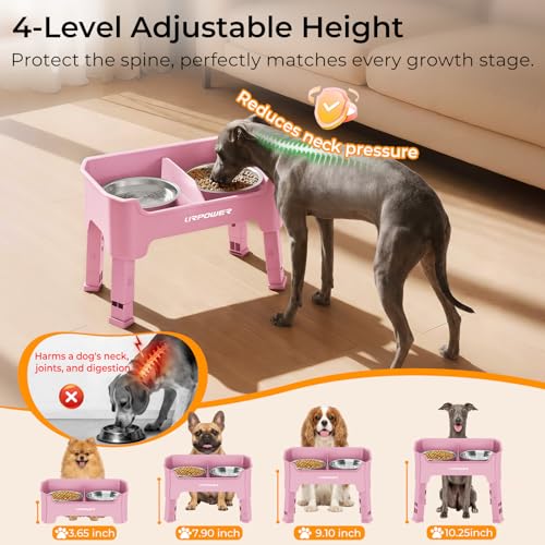 URPOWER Pet Feeder in Small, Pink