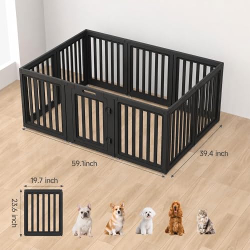 everfront Pet Playpen in 24", Black