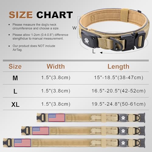 YaoTya Animal Collar in M(15"-18.5"), Khaki