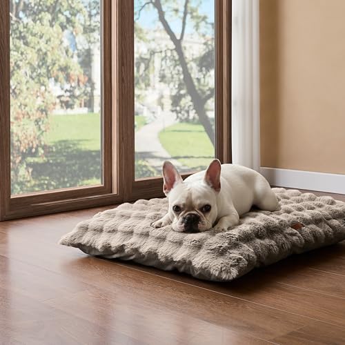 WDCOZY Pet Bed Mat in Medium（29"x21"), Fluffy-Beige