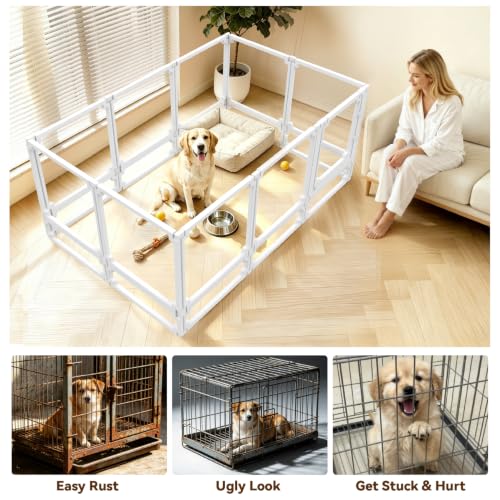 EVOTAILS Pet Playpen in 34", White