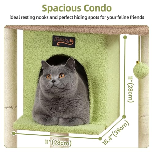 Feliskyn Pet Activity Structure in 28 Inches, Green
