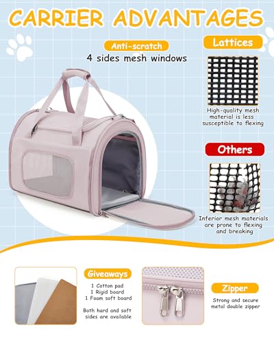 WEPLAN Animal Carrier in 18.1"L x 11.8"W x 12.9"H, Pink