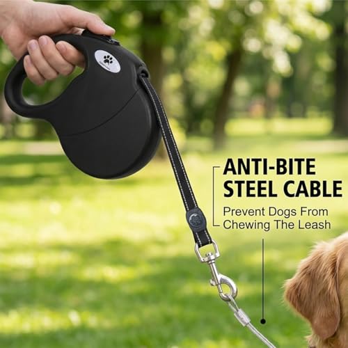 CROWN PAWS Leash in Large, Black