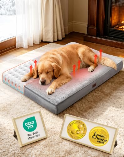 OhGeni Pet Bed Mat in 41" x 28" x 3.9" W, 01-Gray
