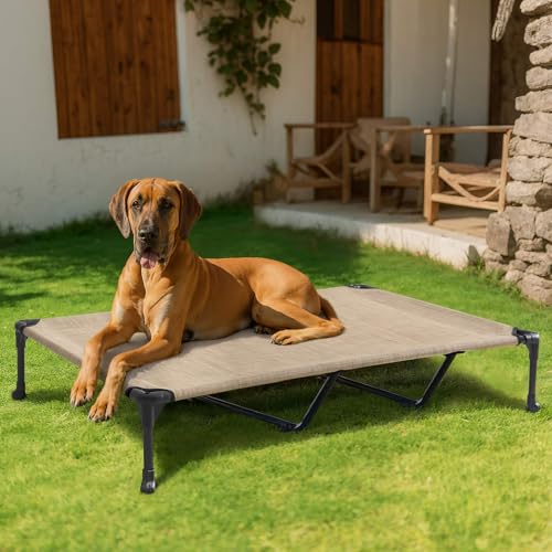 Veehoo Pet Bed Mat in 59.0"L x 37.5"W x 9.0"Th, Beige Coffee