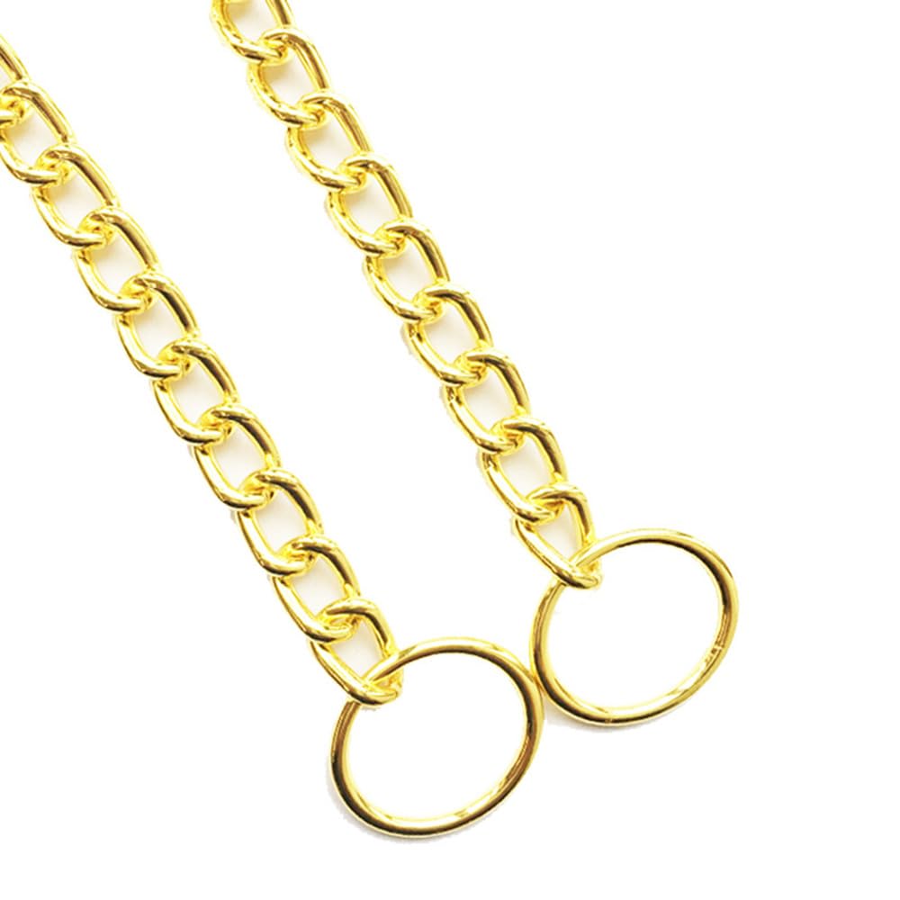 Weimostar Animal Collar in XS(Neck Max 12inch)D2.0mm, 2Pack Gold