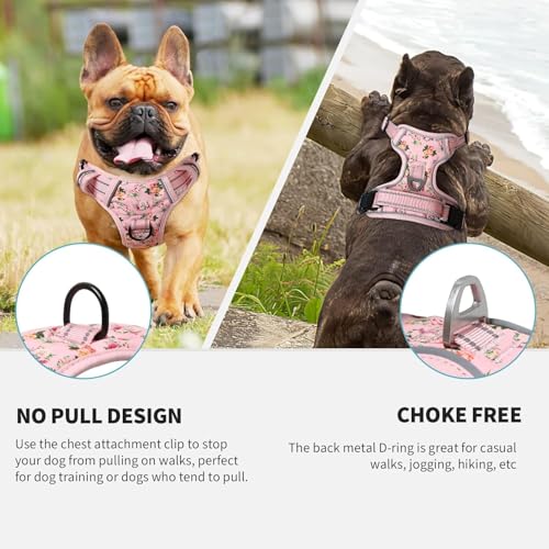 HEELE Animal Harness in M, Flower-Pink