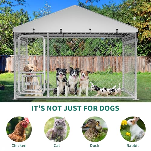 DWVO Animal Cage in 8'L x4' W x 6'H, Black