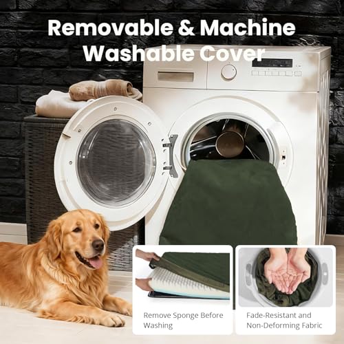 OhGeni Pet Bed Mat in 41" x 28" x 4" (For Crate), 05-Green