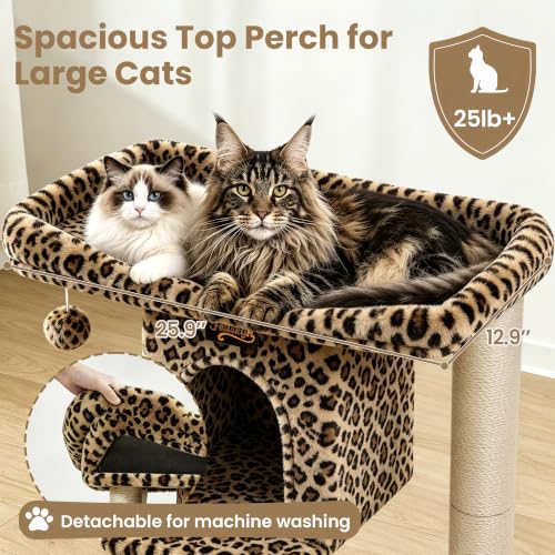 Feliskyn Pet Activity Structure in 28 Inches, Leopard Print