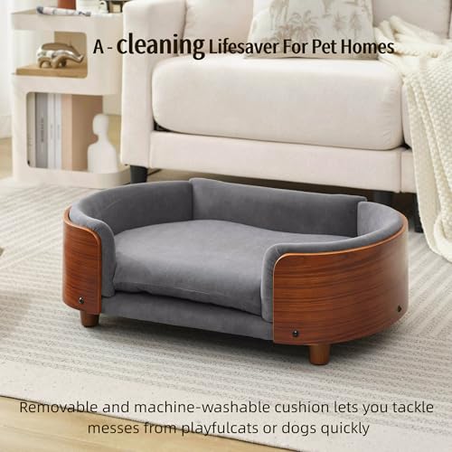 Trygoal Pet Bed Mat in 26.38, Dark Gray & Walnut