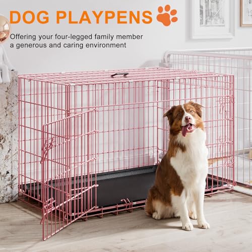 FDW Animal Cage in 48.0"L x 29.0"W x 31.0"H, Pink