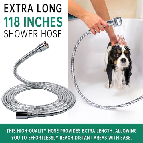 V-Frankness Showerhead in 118 Inches Hose, Polished Chrome