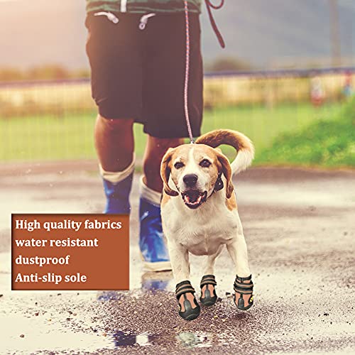 CovertSafe& Paw Hoof Protector in Size 1: （2.3''x1.6'')(L*W) for 10-23 lbs, Brown
