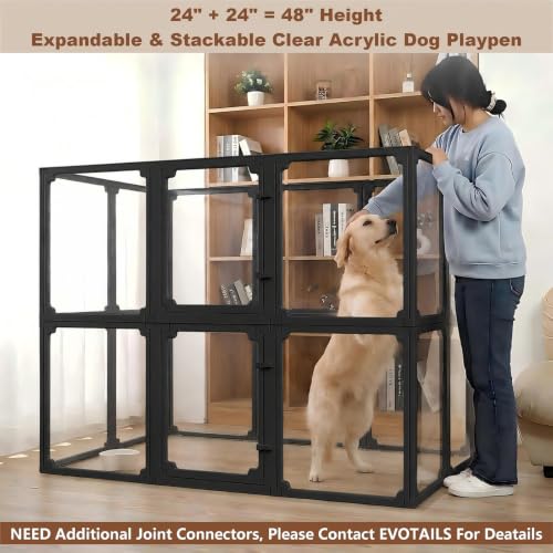 EVOTAILS Pet Playpen in 10", Black