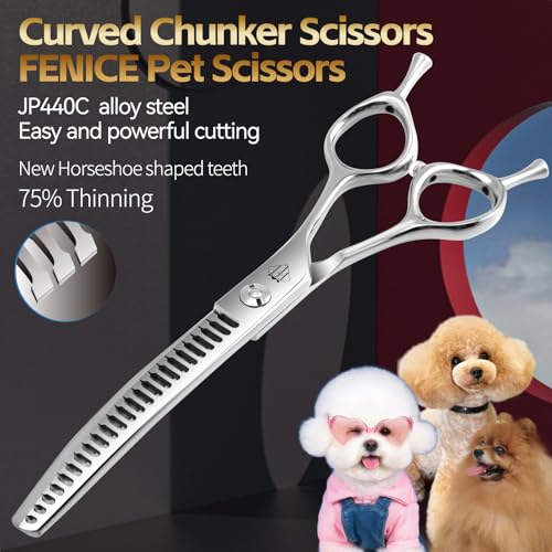 FENICE TOTEM Scissors in 6.5 inch, Curved Chunker
