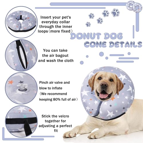 Cneo Animal Recovery Collar Cone in S（neck 4"-7"）, Grey