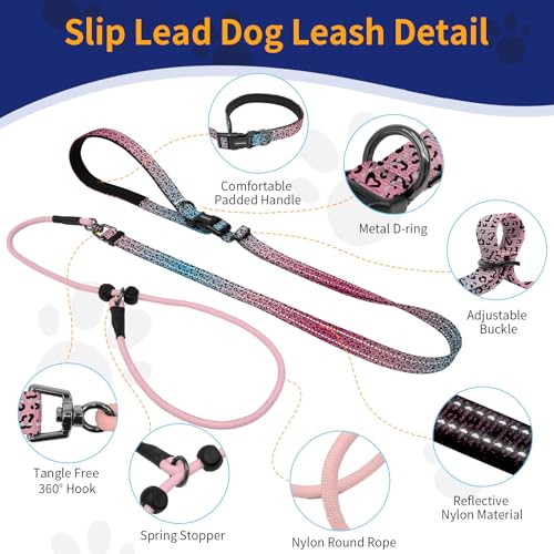 kazazoo Leash in Adjustable (5.5Ft To 8.5Ft), Pink Leopard