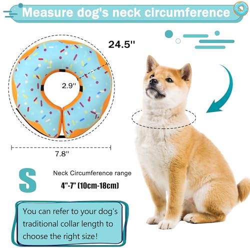 Cneo Animal Recovery Collar Cone in S（neck 4"-7"）, Blue