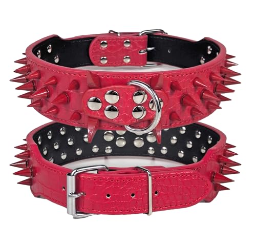 Kawagogo Animal Collar in Width:2'' Adjust:17''-20'', Red